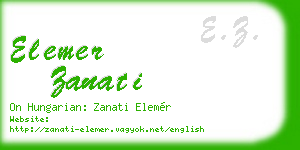 elemer zanati business card